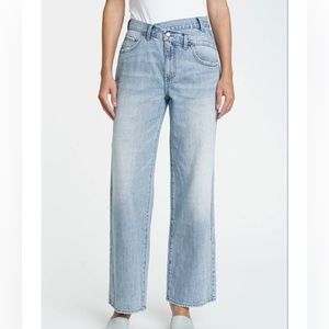 Bobbie crossover hi rise wide leg jean by Pistola